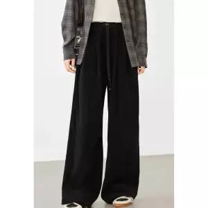 바지 캐주얼 겨울 여성패션 와이드 핫팬츠 야상 코듀로이 일자 루즈핏 슬랙스 DL4