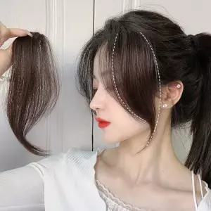 사이드뱅 앞머리 인모 부분 가발 221023 UOM6+2quq