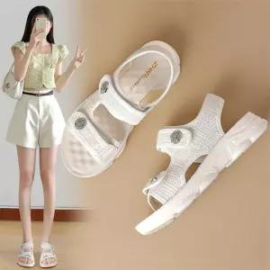 여성용 소공인 에어 외출용 코디 쿨 스트랩 경우 동백풍 비치슈즈 스위트 스포츠 통굽 샌들 원픽5