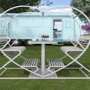 포토존 하트 벤치 야외 관광지 대형 웨딩사진