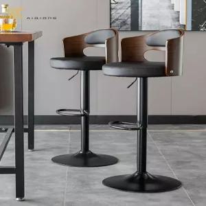 가죽 바 의자 식탁 키 클래식 높은 회전 모던 홈바 조절 인테리어 심플