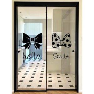 창문리본스티커 유리창 대형 꾸미기 매장 가게 실 장식 쇼윈도 인테리어 핑크리본 카페