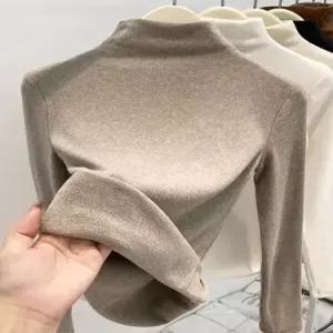 여성 니트 가을 동계 기모 양면 반 폴라 SPO마켓1