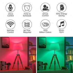 Tuya 스마트 라이프 APP Wifi Led 전구 AC110V 220V A19 A21 E27 RGBCW 램프는 Alexa Google 홈 음성 제어