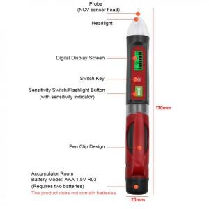 비접촉 전기 연필, AC DC 전압계, 백라이트 사운드 알람, 현미경, 회로 테스터 검출기