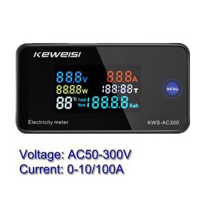 스마트 디지털 전압계 전류계 전력 에너지 미터, LED 디스플레이 AC 전력계, 100A AC50-300V