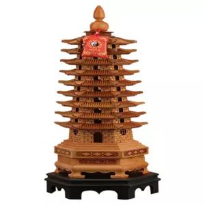 진열 장식품 복숭아나무 공예 9층 원목 문창탑 목조