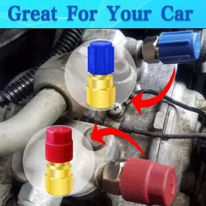 1pc R12 ~ R134A 변환 키트 에어컨 인플레이션 밸브 피팅 포트 어댑터 개조 빠른 연결 해제 커플러