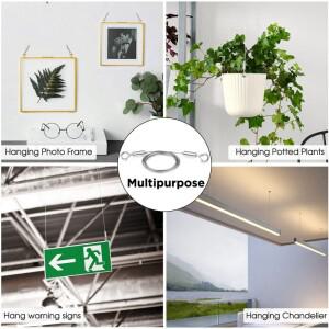 조정 가능한 자동 와이어 로프 스프링 후크 빨랫줄 그림 교수형 솔루션 시스템 서스펜션 코드 스테인레스