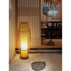 스탠드 조명 대나무 타입 스위치 장식품 까페 30x100cm 라탄 따뜻한빛 램프등