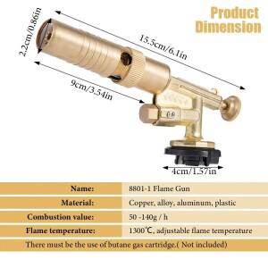 용접 토치 가스 버너 불꽃 총 송풍기 순수 구리 브레이징 요리 바베큐 자동 점화 주방 베이킹 도구