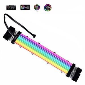 LianLi Strimer Plus V2, 5v A-RGB 전원 확장 케이블 24P+8PINX3 키트, 마더보드 ATX 24핀 PCI-E GPU 8핀