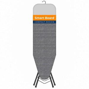 합홈 다림질 보드, 컴팩트 및 공간 절약형 다리미 파크 존 4겹 추가 두꺼운 커버가 있는 안전 다림질, 접이식 다리용 특허 잠금 시스템, 스마트 행거로 간편한 보관 (13x43)