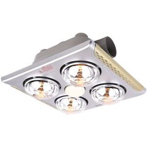 천장형히터 4구 목욕탕 온열기 사계절용 난로 전기 난방 알루미늄 조명 히터 난방기 욕실