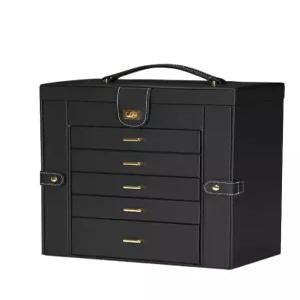 대형 보석함 주얼리 귀금속 케이스 반지 블랙 정리함