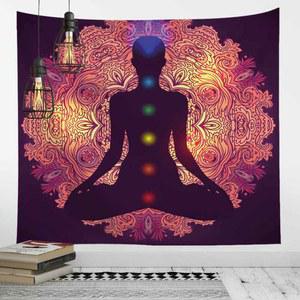 만다라커튼 대형 요가 차크라 7차크라 명상 가리개 보헤미안