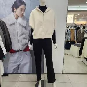 [하프클럽/]ab.f.z DP01 페이크밍크후드가디건 AFZ1GY31