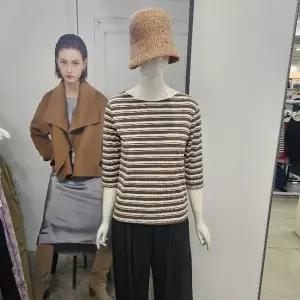 [하프클럽/]Ab.f.z DP01 보트넥 스트라이프 6부티셔츠 AFZ3HK38