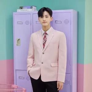 교복몰 베이비 핑크 화이트라인 남자 자켓 교복 학생 BAX6+5iEX