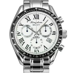 킹덤 고품격  스위스 크로노그래프 남자 선물 명품 예물 고급 메탈 손목 시계 / KD4030 