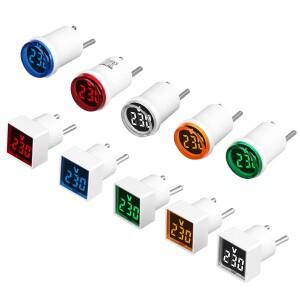 AC 220V EU 플러그 전압계 테스터 LED 디스플레이 볼트미터 타입 전기 볼트 미터 벽면 평면 측정 소켓 모