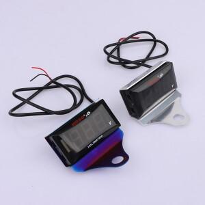 오토바이 DC 12-150V 디지털 전압계 LED 디스플레이 방수 테스터 브래킷과 배터리 Moniter 게이지