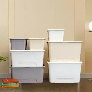 [보노하우스]탑백 대형 리빙박스 72L 1P 대용량 팬트리 수납 공간박스 옷 정리함 (+네임텍)