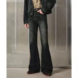 엘무드 LMOOD 잔느 플레어 데님 블루블랙 L4AD0001BB 417843