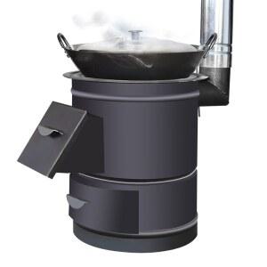 시골집 2m파이프 가마솥화덕 드럼통화덕 화로대 마당 농촌 아궁이 펜션 액세서리 솥밥 무쇠가마솥 40CM 하우스 소각로 40CM 2m파이프 액세서리