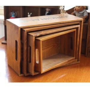 공간박스 소형 원목함 인테리어 선반 가정용 빈티지 상자 나무 대형 월넛 수납 보관 보관함