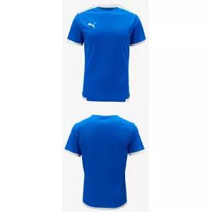 푸마 축구 운동 스포츠 파랑색 저지반팔티 등산복티셔츠 아웃도어티 행사단체복 편안하게입을수있는 기본티