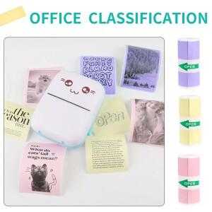 미니 프린터 용지 3롤, 감열지, 포켓 감열 인쇄 가능한 스티커