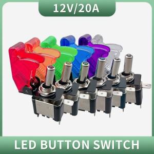 자동 보트 트럭 조명 Led 토글 스위치 안전 항공기 플립 업 커버 가드 12V20A 투명