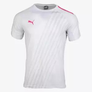 푸마 화이트 반팔 운동복 배드민턴 등산티 스포츠코디 아웃도어티 행사단체복 깔끔한티 기능성셔츠 편리한