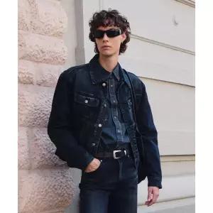 엘무드 LMOOD 버번 데님 트러커 자켓 미드나잇블루 L25FWDN265 417826