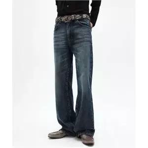 엘무드 LMOOD 리버 플레어 데님 다크블루 L6AD0011DB 417824