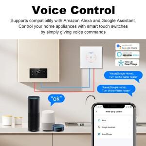 스마트 라이프 Tuya WiFi 40A 온수기 보일러 터치 스위치 8000W App 원격 타이머 제어는 Smartthing Alexa