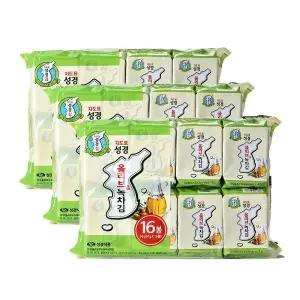 성경김본사 지도표성경 올리브녹차 식탁김 4gx16봉x3개(총48봉)