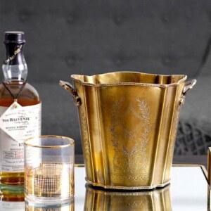 샴페인 칠링 바스켓 황동 칠러 맥주 얼음통 와인쿨러 아이스 위스키 버킷