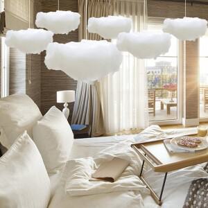 웨딩 코튼 클라우드 장식 인조 흰색 배경 소품 크리스마스 생일 파티 DIY 걸이