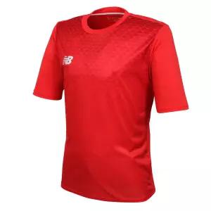 뉴발란스 그래픽 레드저지반팔티 스포츠코디 기능성상의 간편한운동 활력넘치는 야유회복장 기본티 단체복