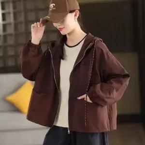 코트 점퍼 아우터 야구 트렌치 후드 스트링 진자켓 여친 면 빈티지 가을 캐주얼 SPO마켓3