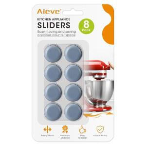 Aieve 가전제품 슬라이더, 조리대용 소형 슬라이더 8개, 자체 접착식 홈 찾기 캐스터 휠 롤러, 주방에는 스탠드 믹서, 커피 메이커, 에어 프라이어를 위한 가젯이 있어야 합니다