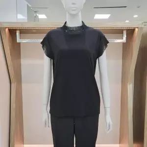 [하프클럽/] DP01 샤 배색 캡소매 티셔츠 YPSP7549