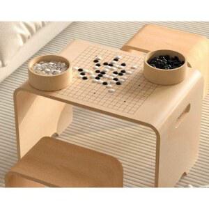 바둑 테이블 양면 오목 비자목 비자나무 단독 오목판 전통 장기 휴대용 노인정 책상