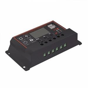 10A/20A/30A/40A/50A/60A/100A 태양광 충전 컨트롤러 PWM 12V/24V 듀얼 USB 자동 패널 레귤레이터