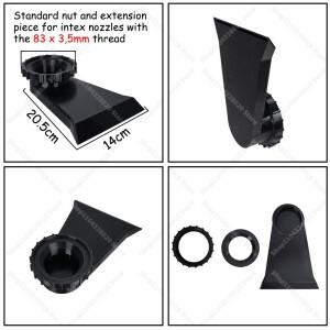 Bestway 또는 Intex 노즐과 호환되는 풀 분수 직접 장착