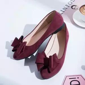 리본구두 스웨이드 정장 가을 여성구두 신발 리본단화슈즈 리본신발 리본플랫슈즈