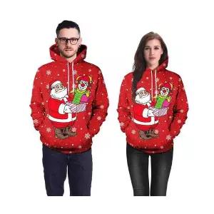 여사친 추동 크리스마스 티 맨투맨 스웨터 커플 후드 원템3