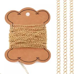 EEE ELECTRELIVE 16.4피트 14K 금 충전 연석 체인 납땜 황동 얇은 케이블 여성 미니멀리스트 목걸이 팔찌